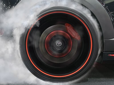 drag racing tire spinning