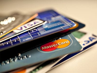 credit cards in a pile