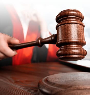 Judge holding gavel
